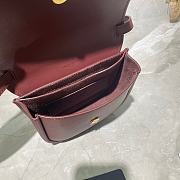 YSL Kaia Small Satchel In Smooth Vintage Leather (Burgundy) 619740  - 4