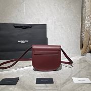 YSL Kaia Small Satchel In Smooth Vintage Leather (Burgundy) 619740  - 3