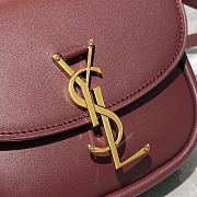 YSL Kaia Small Satchel In Smooth Vintage Leather (Burgundy) 619740  - 2