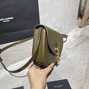 YSL Kaia Small Satchel In Smooth Vintage Leather (Olive Green) 619740  - 5