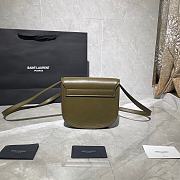 YSL Kaia Small Satchel In Smooth Vintage Leather (Olive Green) 619740  - 3