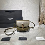 YSL Kaia Small Satchel In Smooth Vintage Leather (Olive Green) 619740  - 1