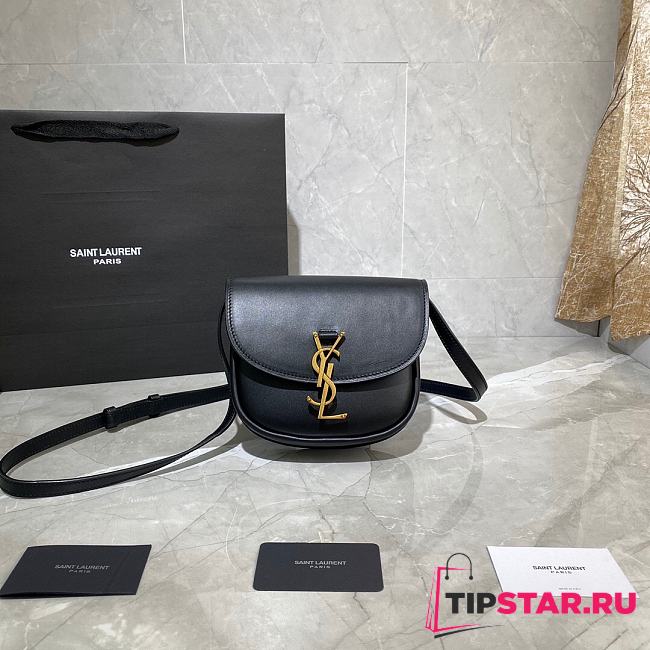 YSL Kaia Small Satchel In Smooth Vintage Leather (Black) 619740 - 1