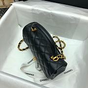 Chanel Mini Messenger Bag in Grained Calfskin (Black) AS2431  - 6