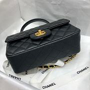 Chanel Mini Messenger Bag in Grained Calfskin (Black) AS2431  - 4