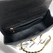 Chanel Mini Messenger Bag in Grained Calfskin (Black) AS2431  - 3