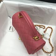 Chanel Mini Messenger Bag in Grained Calfskin (Pink) AS2431  - 6