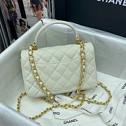 Chanel Mini Messenger Bag in Grained Calfskin (White) AS2431  - 5