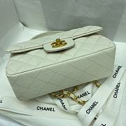 Chanel Mini Messenger Bag in Grained Calfskin (White) AS2431  - 4