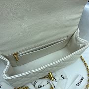 Chanel Mini Messenger Bag in Grained Calfskin (White) AS2431  - 2