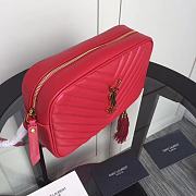 YSL Lou Bag Camera Bag Red Gold Buckle 520534  - 3