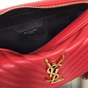 YSL Lou Bag Camera Bag Red Gold Buckle 520534  - 2