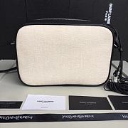 YSL Lou Bag Camera Bag White Silver Buckle 520534  - 3