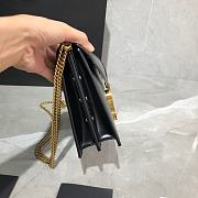 YSL Cassandra Monogram Clasp Bag In Grain De Poudre Embossed Leather (Black) 532750 - 5
