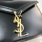 YSL Cassandra Monogram Clasp Bag In Grain De Poudre Embossed Leather (Black) 532750 - 2