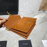 YSL Cassandra Monogram Clasp Bag In Grain De Poudre Embossed Leather (Brown) 532750 - 3