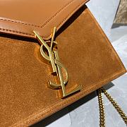 YSL Cassandra Monogram Clasp Bag In Grain De Poudre Embossed Leather (Brown) 532750 - 2