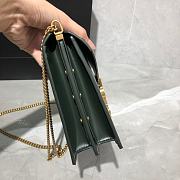 YSL Cassandra Monogram Clasp Bag In Grain De Poudre Embossed Leather (Dark Green) 532750 - 6