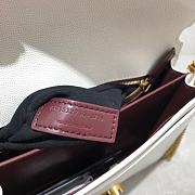 YSL Cassandra Monogram Clasp Bag In Grain De Poudre Embossed Leather (White) 532750 - 2