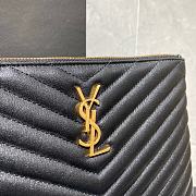 YSL Monogram Document Holder In Matelassé Leather (Black_Gold) 24cm 379039 - 6