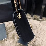 YSL Saint Laurent Kate Medium Reversible Shoulder Bag (Black) In Suede 553804  - 6