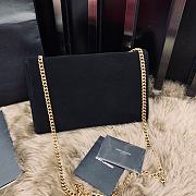 YSL Saint Laurent Kate Medium Reversible Shoulder Bag (Black) In Suede 553804  - 4