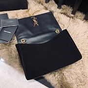 YSL Saint Laurent Kate Medium Reversible Shoulder Bag (Black) In Suede 553804  - 3