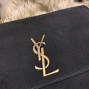 YSL Saint Laurent Kate Medium Reversible Shoulder Bag (Black) In Suede 553804  - 2
