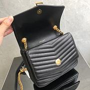 YSL Saint Laurent Sulpice Sheepskin Chain Bag (Black) 17cm 532662  - 5