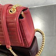 YSL Saint Laurent Sulpice Sheepskin Chain Bag (Wine Red) 17cm 532662 - 3