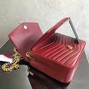 YSL Saint Laurent Sulpice Sheepskin Chain Bag (Wine Red) 17cm 532662 - 2