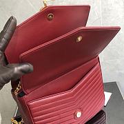 YSL Saint Laurent Sulpice Sheepskin Chain Bag (Wine Red) 24cm 532652  - 6