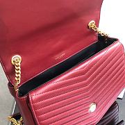 YSL Saint Laurent Sulpice Sheepskin Chain Bag (Wine Red) 24cm 532652  - 4