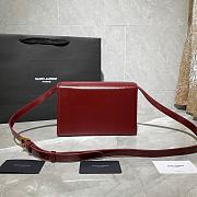 YSL Bellechasse Saint Laurent Medium In Smooth Leather And Suede (Red) 24cm 482044 - 6