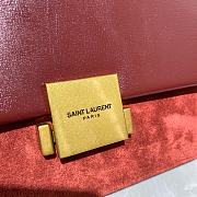 YSL Bellechasse Saint Laurent Medium In Smooth Leather And Suede (Red) 24cm 482044 - 2