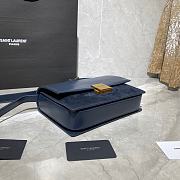 YSL Bellechasse Saint Laurent Medium In Smooth Leather And Suede (Navy Blue) 24cm 482044  - 5