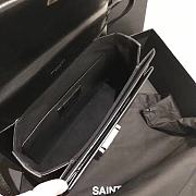 YSL Bellechasse Saint Laurent Medium In Smooth Leather And Suede (Black_Silver) 22cm 482051  - 6