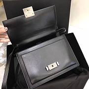 YSL Bellechasse Saint Laurent Medium In Smooth Leather And Suede (Black_Silver) 22cm 482051  - 3