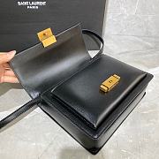 YSL Bellechasse Saint Laurent Medium In Smooth Leather And Suede (Black_Gold) 22cm 482051  - 3