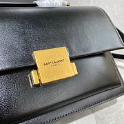 YSL Bellechasse Saint Laurent Medium In Smooth Leather And Suede (Black_Gold) 22cm 482051  - 2