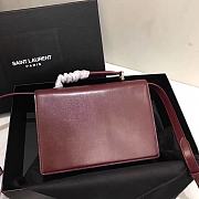 YSL Bellechasse Saint Laurent Medium In Smooth Leather And Suede (Red_Silver) 22cm 482051  - 6