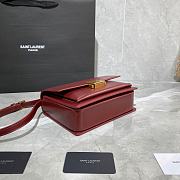 YSL Bellechasse Saint Laurent Medium In Smooth Leather And Suede (Red_Gold) 22cm 482051 - 6
