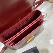 YSL Bellechasse Saint Laurent Medium In Smooth Leather And Suede (Red_Gold) 22cm 482051 - 3