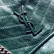 YSL Saint Laurent Niki Medium Leather Shoulder Bag In Marine (Green) 498894  - 5