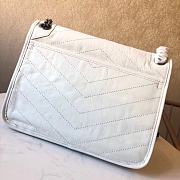 YSL Saint Laurent Niki Medium Leather Shoulder Bag In Marine (White) 498894  - 6