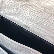 YSL Saint Laurent Niki Medium Leather Shoulder Bag In Marine (White) 498894  - 5