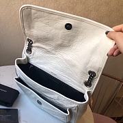 YSL Saint Laurent Niki Medium Leather Shoulder Bag In Marine (White) 498894  - 3