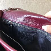 YSL Saint Laurent Niki Medium Leather Shoulder Bag In Marine (Wine Red) 498894  - 6