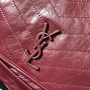 YSL Saint Laurent Niki Medium Leather Shoulder Bag In Marine (Wine Red) 498894  - 3