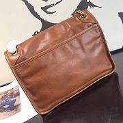 YSL Saint Laurent Niki Medium Leather Shoulder Bag (Brown) 498894  - 4